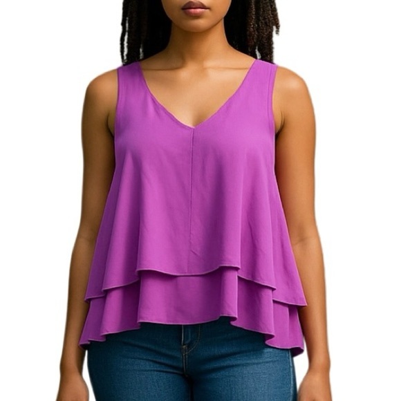Metaphor Tops - Metaphor Purple Sleeveless Women's Top
